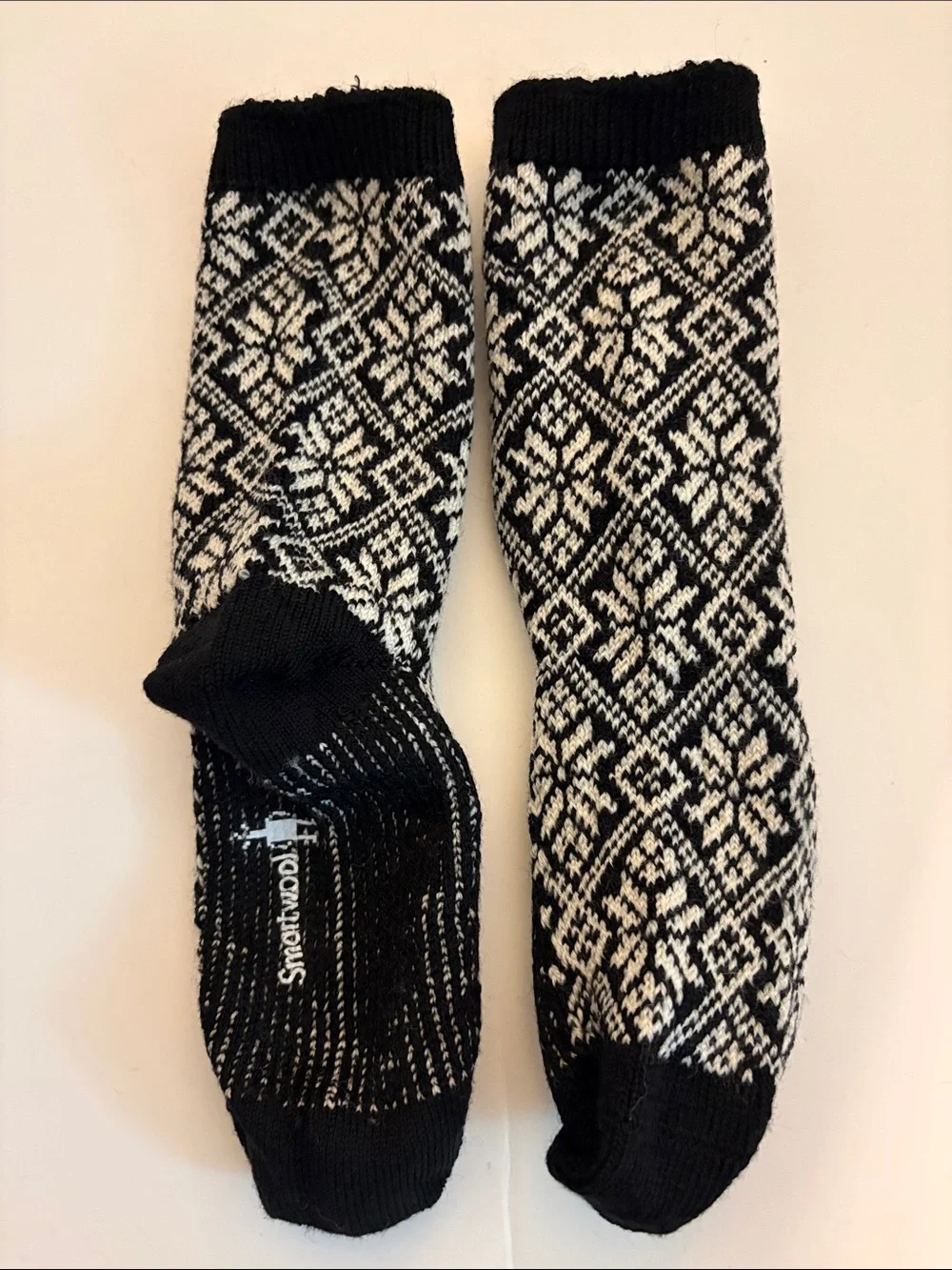 Smartwool Unisex Every Day Full Cushion Crew Snowflake Black Medium NWT